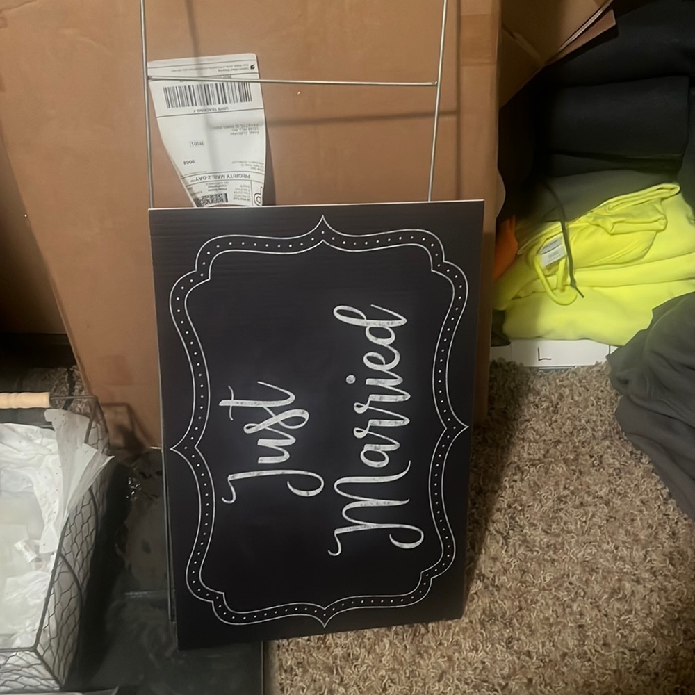 Just Married yard sign